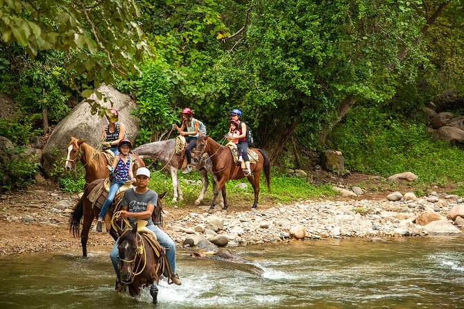 Combo Horseback Riding in Vallarta with ATV and Ziplines. - Horseback Riding By the River: Jungle Trails, Rivers, and Waterfall Time