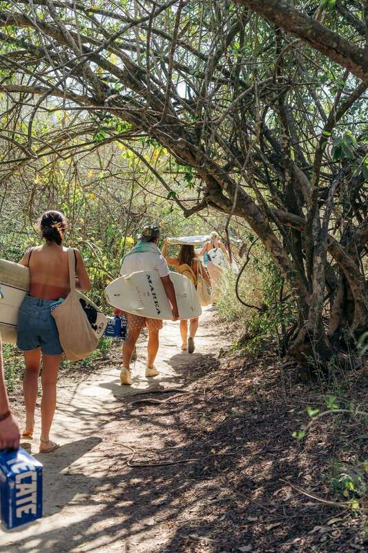 From Sayulita: La Lancha Surf Trip w/ Transportation - From Calle Pelicanos to the board rack: where the trip starts