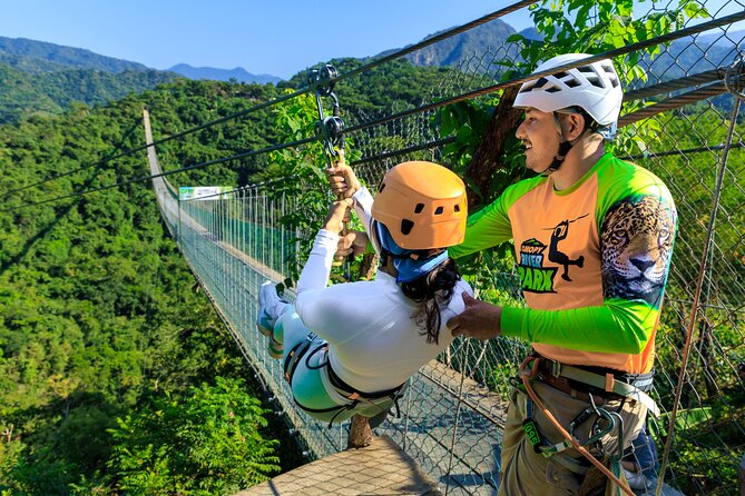 Full Zip Line Tour + Mules + Jorullo Bridge - Puente Colgante El Jorullo: The Suspension Bridge Stop