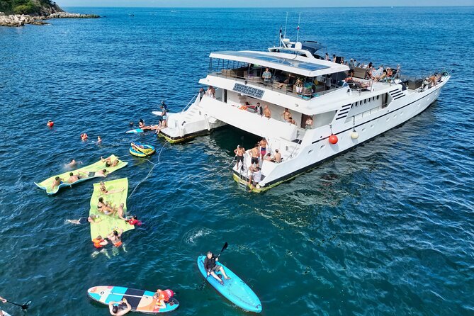 Mega Yacht ALL INCLUSIVE Yelapa Waterfall & Snorkeling Adventure - Snacks and Guacamole While You Sail