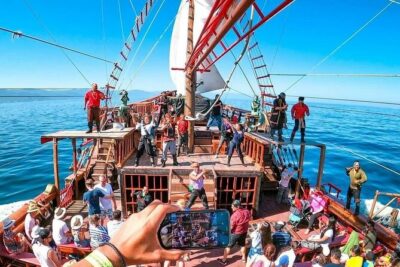 Pirate Ship Tour by day or night! Meals and Drinks included! - Majahuitas Beach: Secluded Time, Real Water Fun