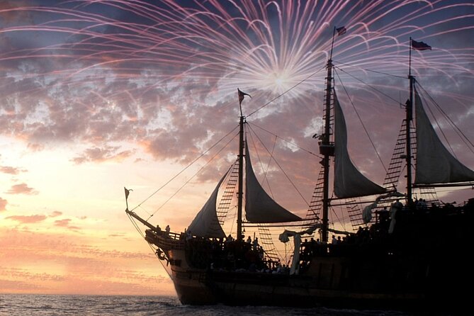 Pirate Ship Tour by day or night! Meals and Drinks included! - Pirate Show and Fireworks: Day vs Night Energy