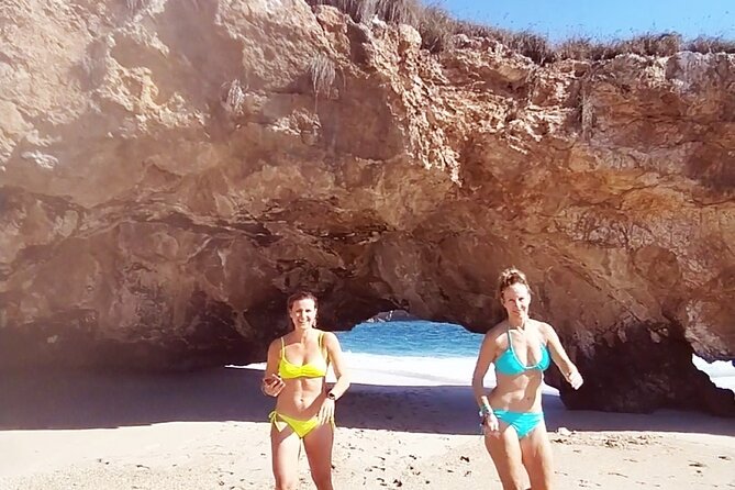 small groups SAFARI to Marietas Islands including Hidden Beach - La Bufadora-style marine geyser: sea spray, quick thrill