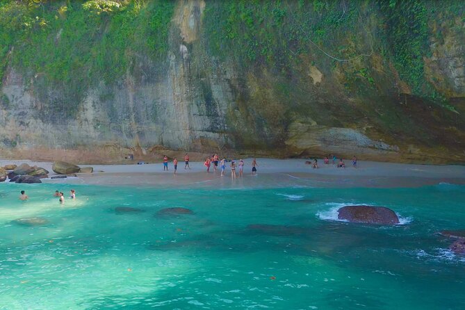 Snorkeling at Los Arcos 5 islands Hidden Beach and Cliff Jumping - First Stop: Safe Cliff Jumping by the Night of the Iguana Set
