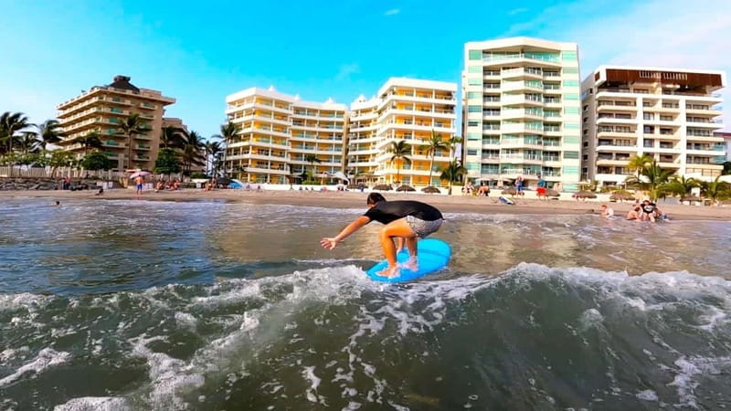 Surfing on the north of the bay - Surf Lesson Setup on Nuevo Nayarit’s North Bay