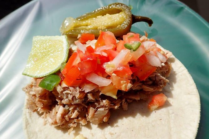 Taco101 - daytime taco walk - all inclusive. - The Eating Plan: Up to 10 Tacos, Plus Beans, Salsas, and Toppings