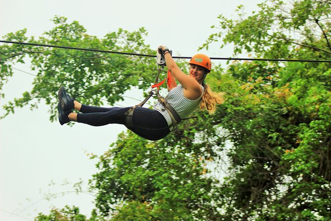 Zip Line for Cruise Ship Passengers, Puerto Vallarta Jungle Adventure - Rainy Season River Time and the Jorullo Bridge Moment